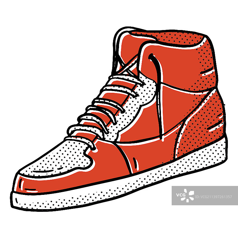 高品质复古撞色运动鞋图片素材