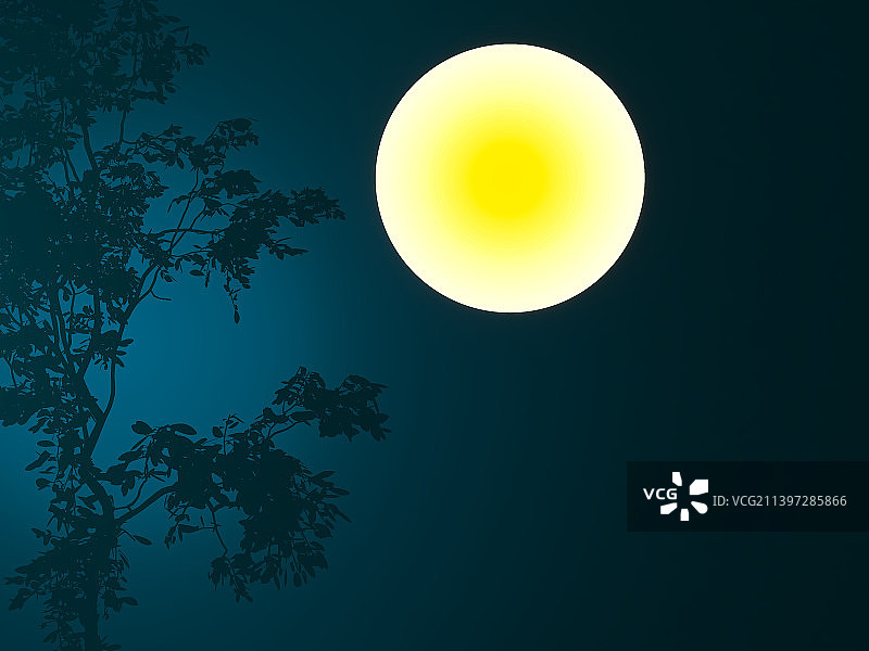 唯美中秋节月亮素材图片素材