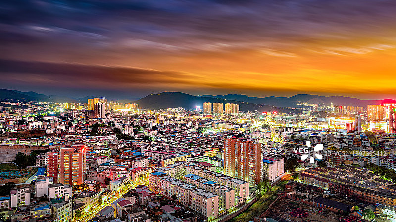 淅川县夜景图片素材