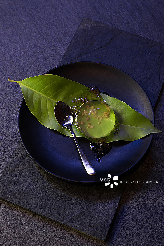 桂花冻、甜品、小吃、勺子、图片素材