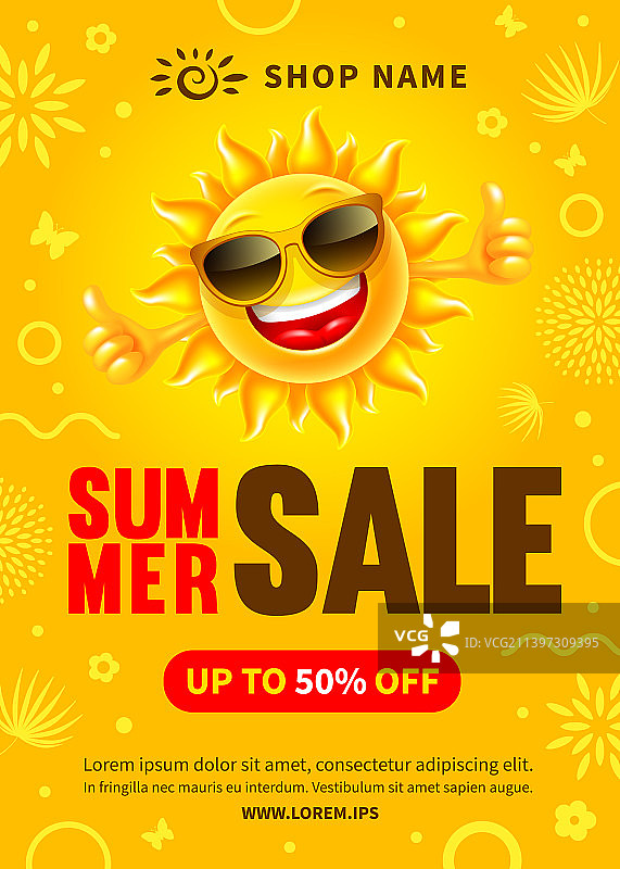 夏季促销宣传单模板图片素材