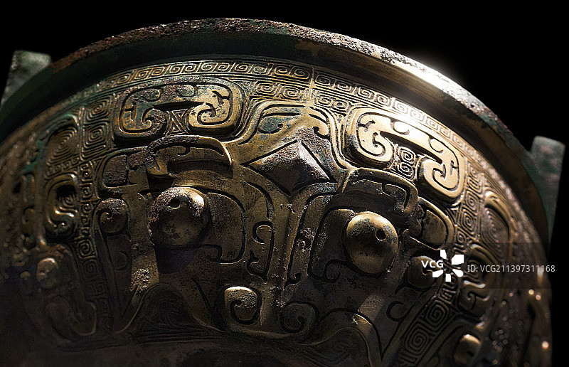 国家一级文物国宝 西周正鼎 宝鸡青铜器博物院图片素材