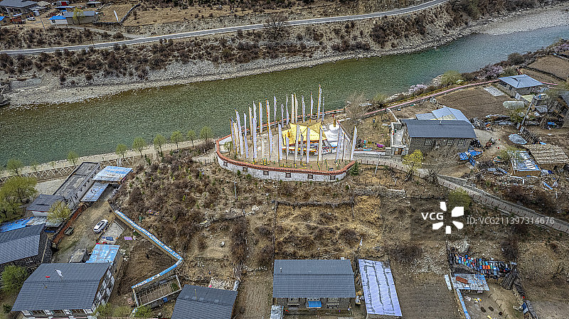 西藏林芝工布江达县的太昭古城图片素材