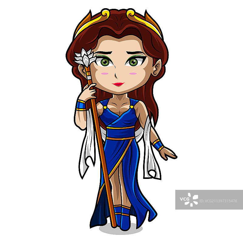 赫拉Q版吉祥物Logo设计图片素材