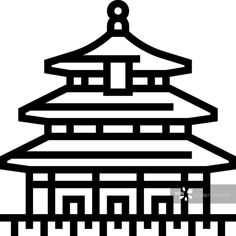 天坛线图标图片素材