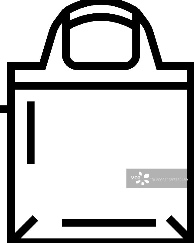 购物袋线条图标图片素材