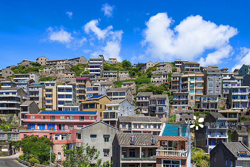 浙江温岭石塘镇七彩小箬村 石屋 居住区图片素材