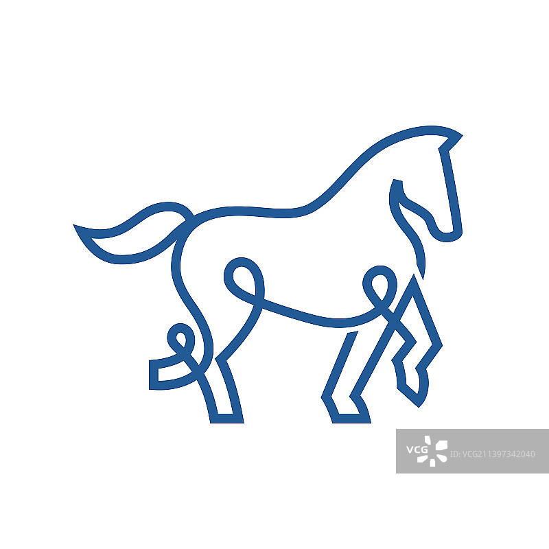骏马标志设计图片素材