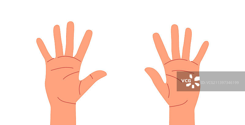 人手张开空空的掌心手指表示教育图片素材