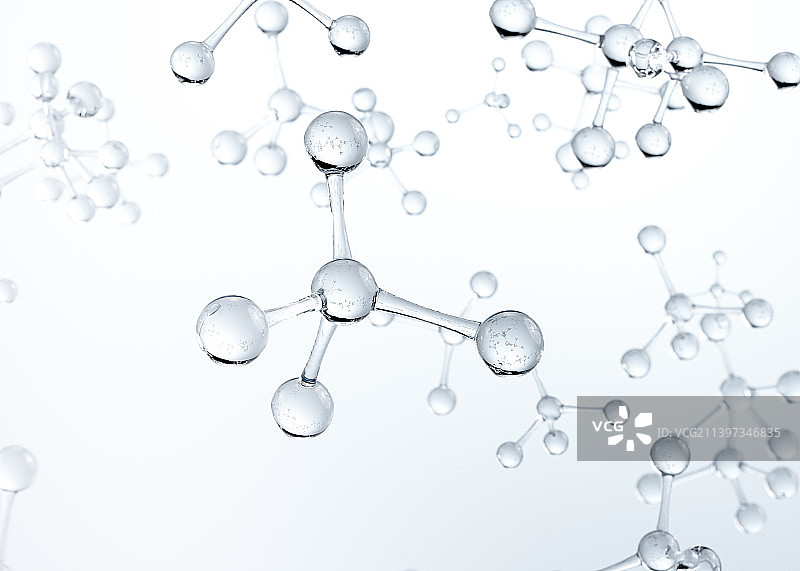 水分子结构链接图片素材