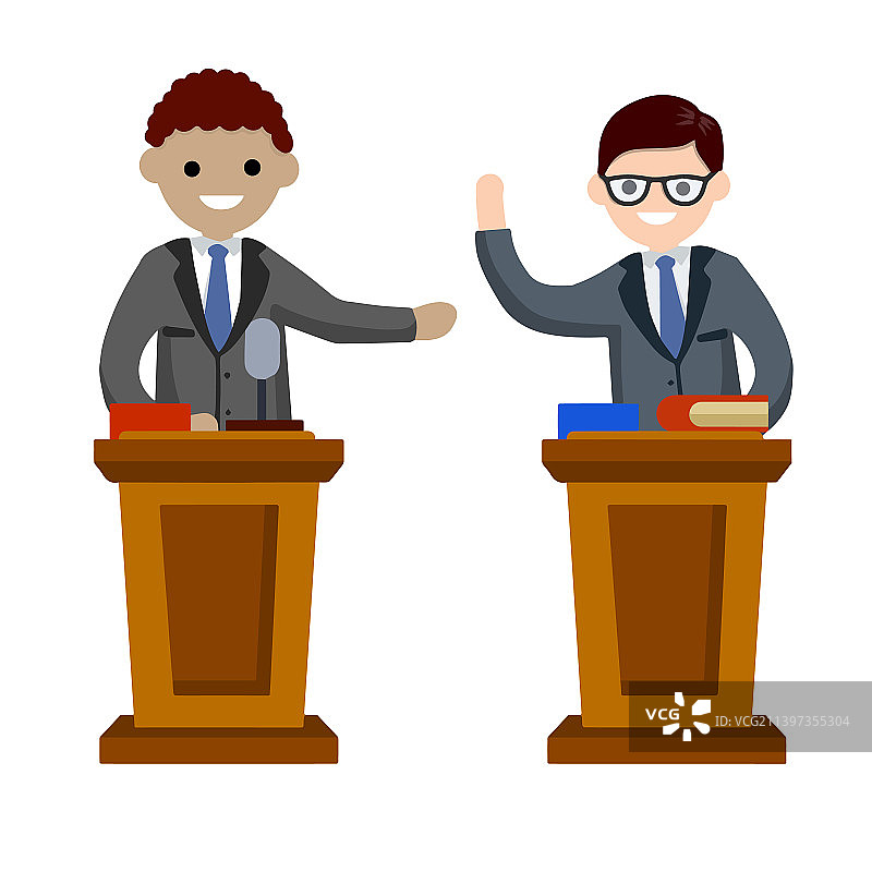 总统选举辩论场景图片素材