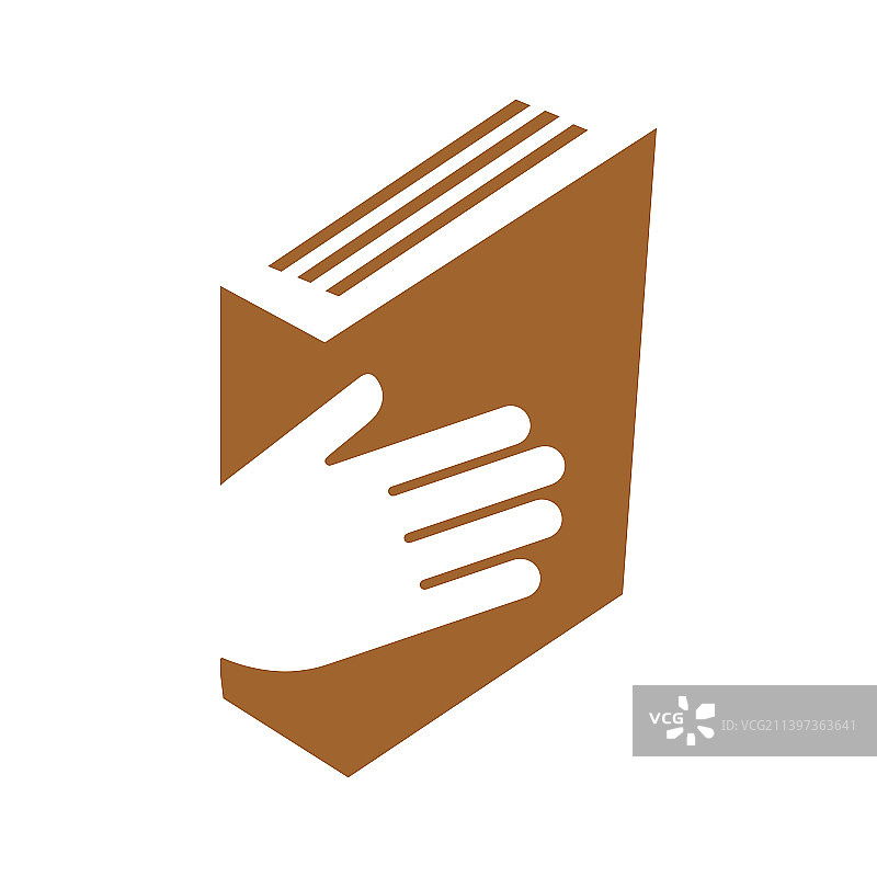 手持书籍标志图标，用于簿记服务图片素材