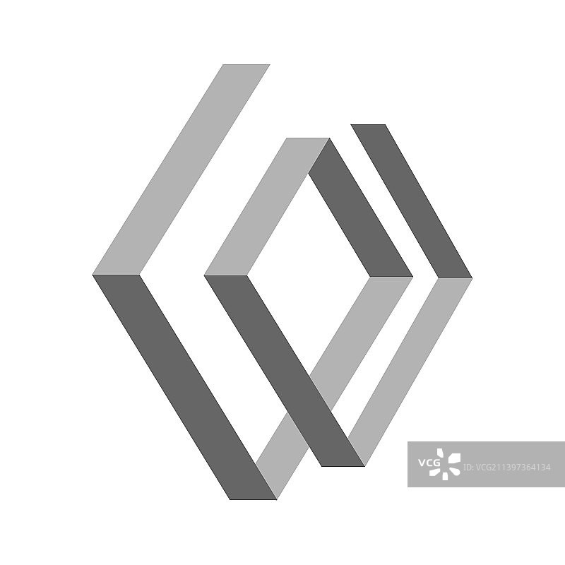 重叠的抽象漩涡螺旋标志设计图片素材