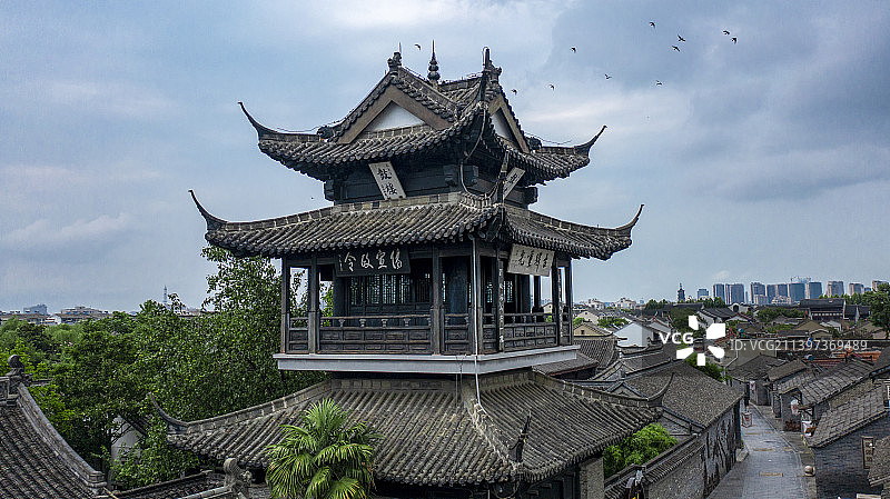 航拍高邮古城图片素材