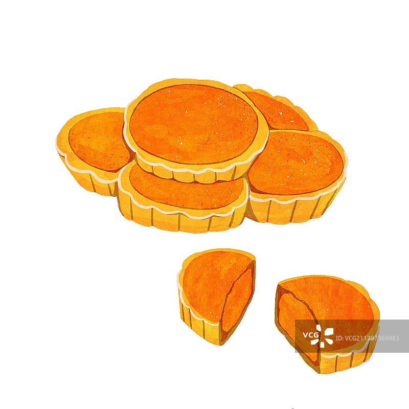 手绘厦门特产小吃椰子饼图片素材