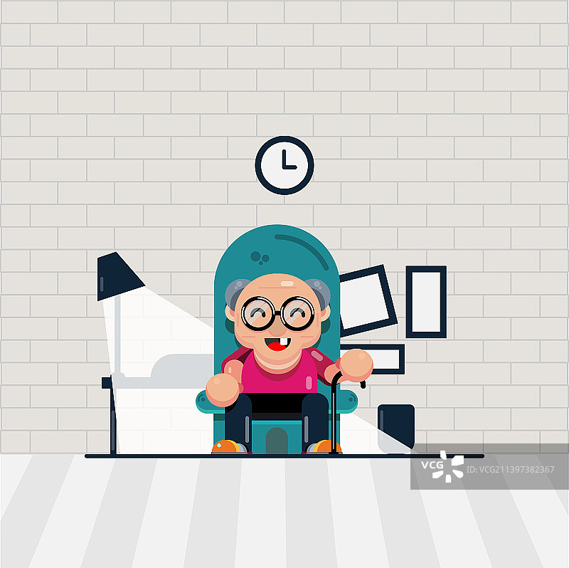 老人卡通角色图片素材