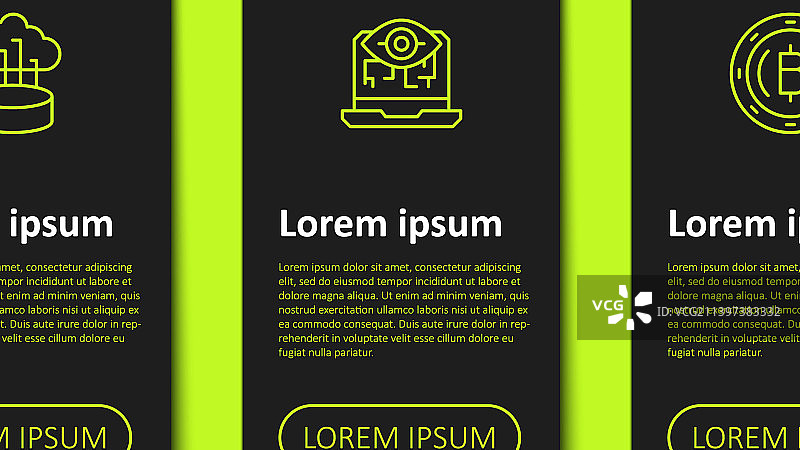 网络云连接计算机视觉线条组合图片素材