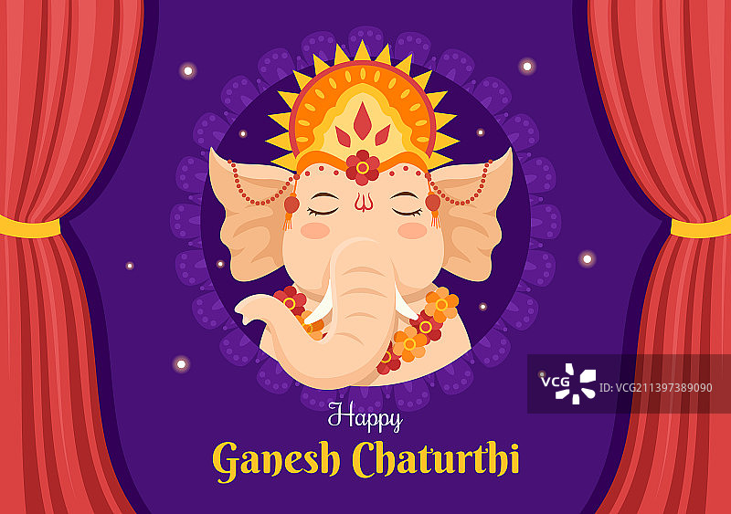 印度快乐象头神节图片素材