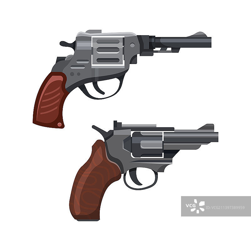 马格南左轮手枪或牛仔手枪图片素材