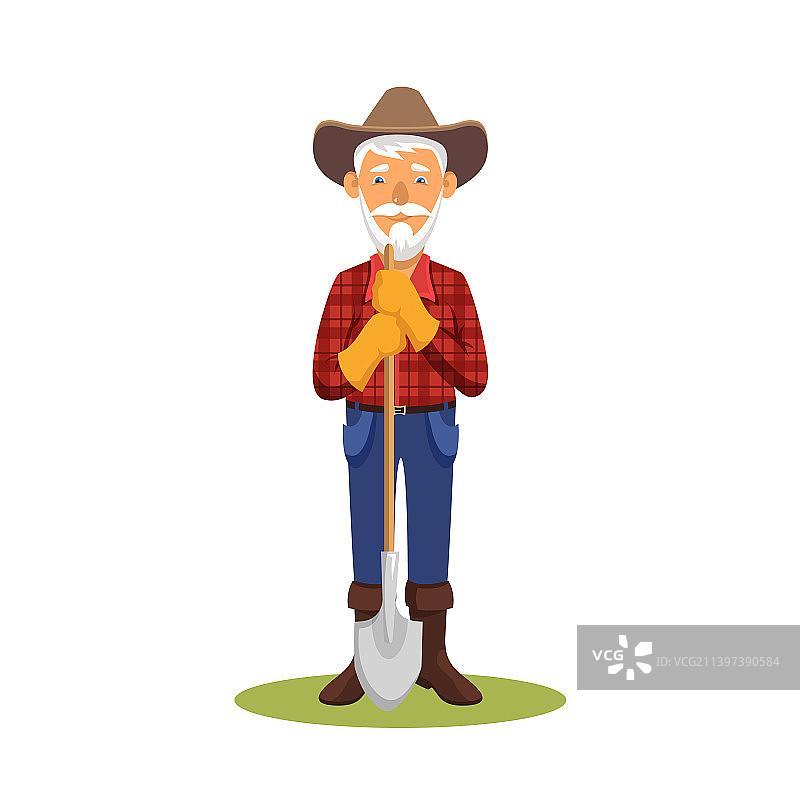 农民与铲子banner图片素材