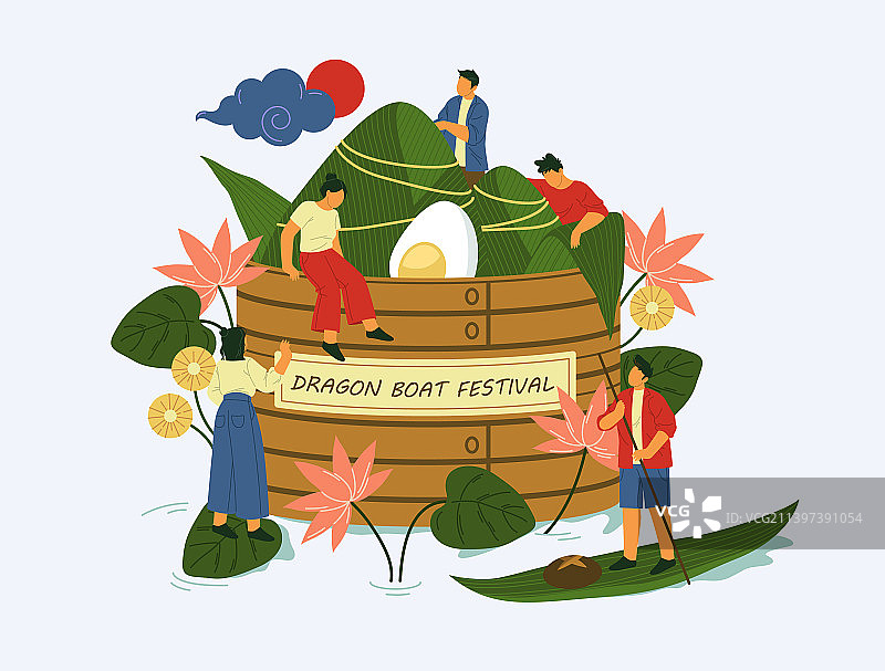 端午节贺卡或banner图片素材