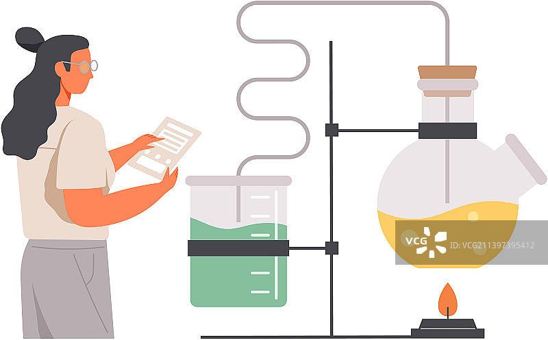 科学家使用设备进行实验室分析图片素材
