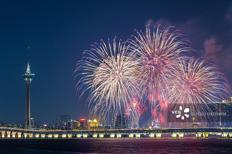澳门国际烟花展图片素材