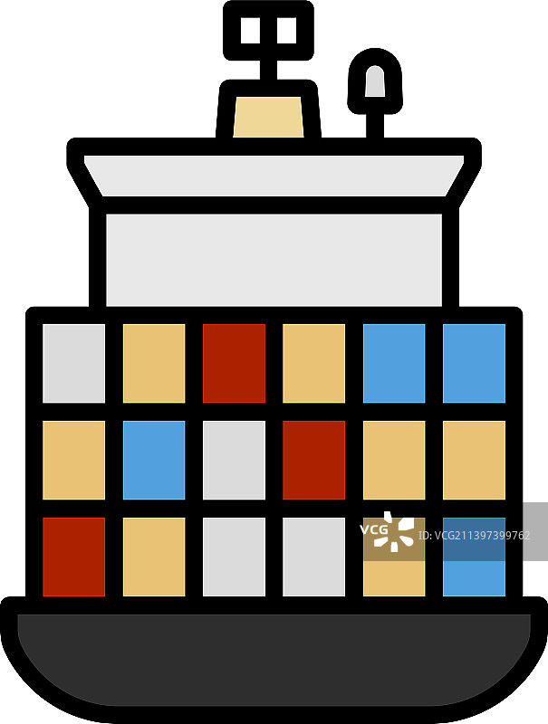 集装箱船图标图片素材