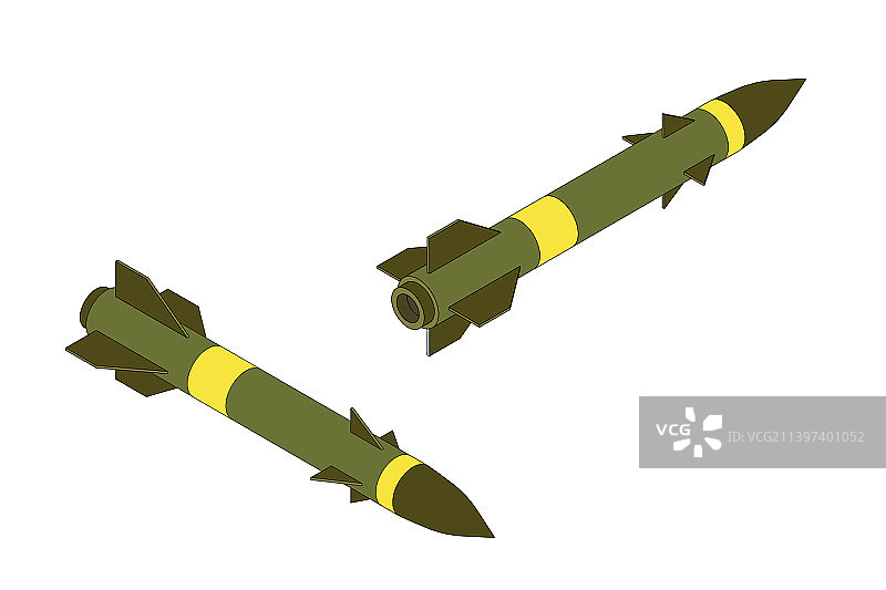 军事导弹3D轮廓2.5D投影图片素材