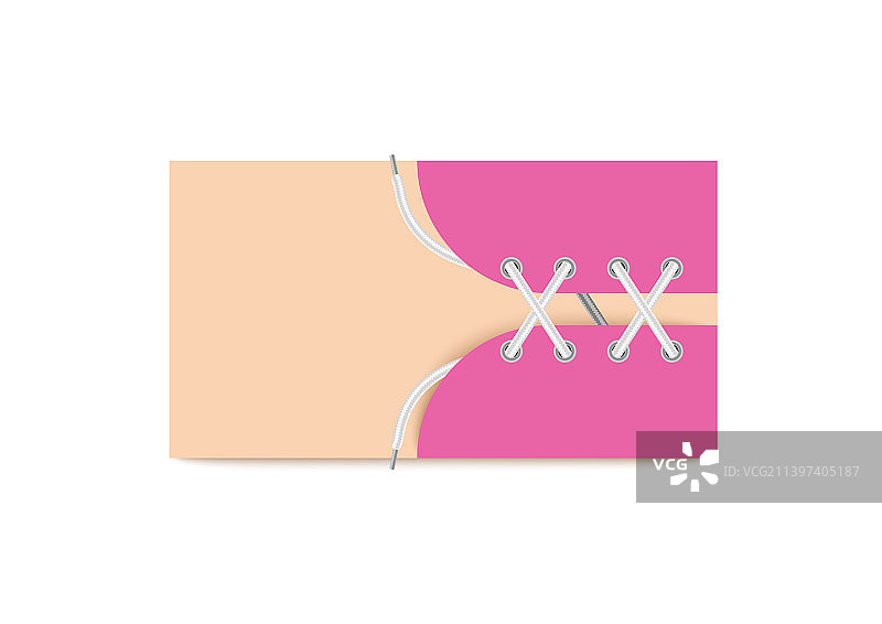 鞋带系法矩形示意图图片素材