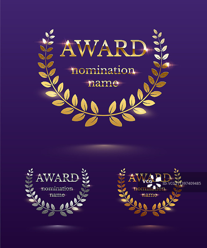 金色银色颁奖设计模板图片素材