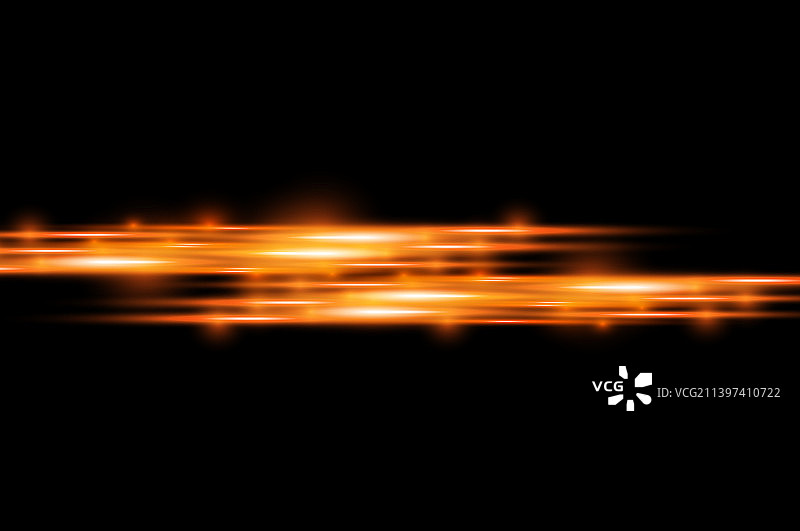 橙色光线闪光眩光横向背景图片素材