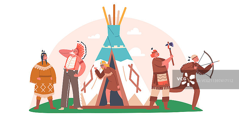 玩耍的儿童（印第安人）图片素材