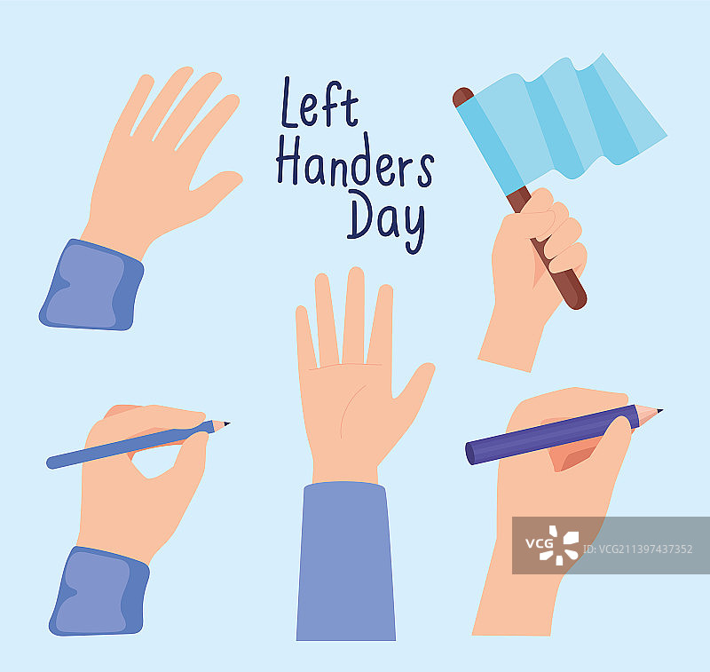 世界左撇子日图标图片素材