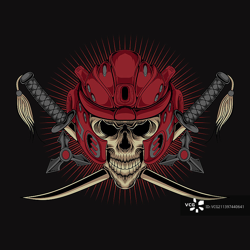 武士恶魔骷髅头盔图片素材