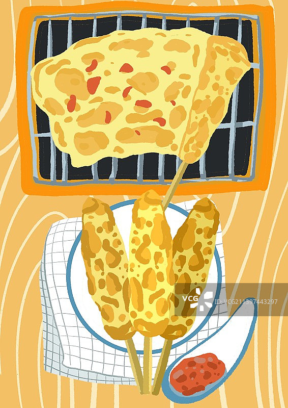 烤乳扇图片素材