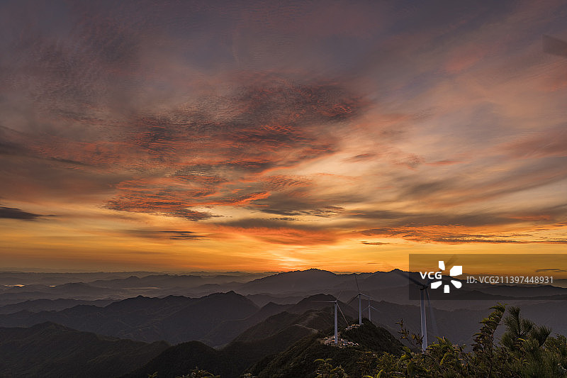 九宫山日出图片素材