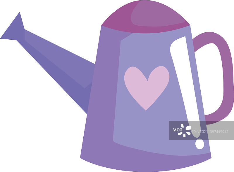 带爱心的紫色洒水器图片素材