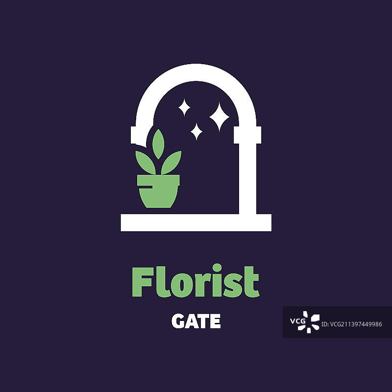 花店大门logo图片素材