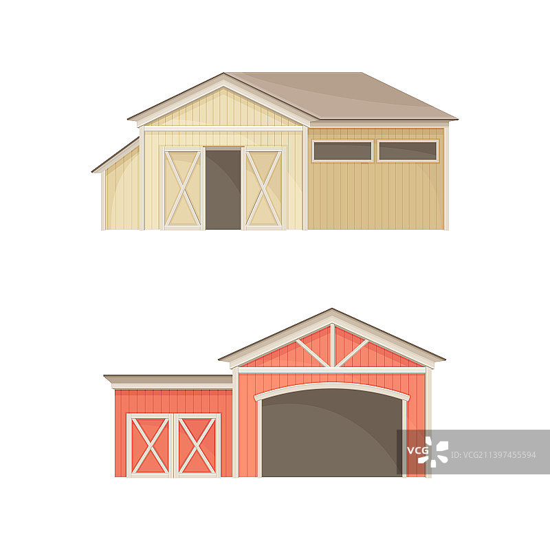 谷仓和农舍农业建筑图片素材