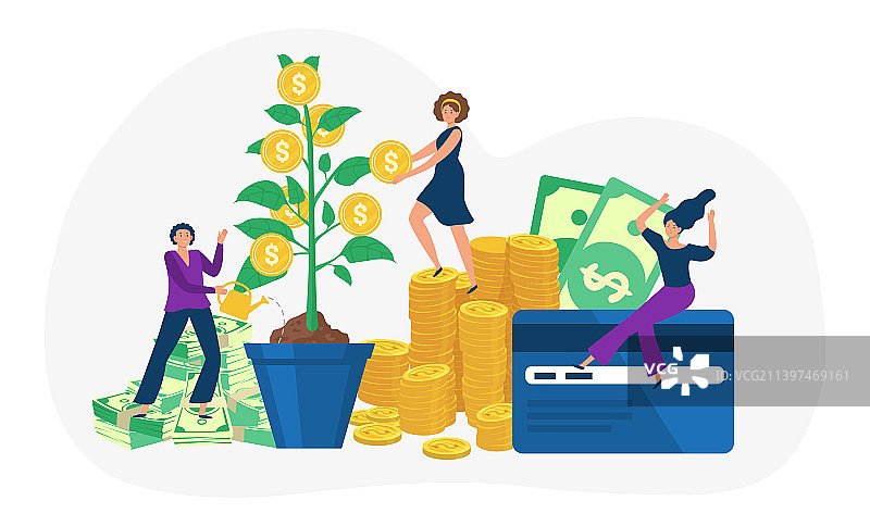 财商投资收树利图片素材