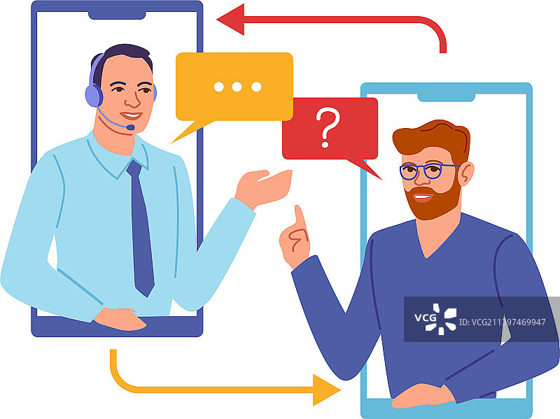 在线聊天帮助图标图片素材