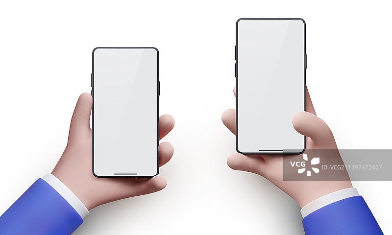 3D商务人士手持物品的两种姿势图片素材