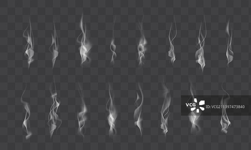 白色烟雾蒸汽波浪图片素材