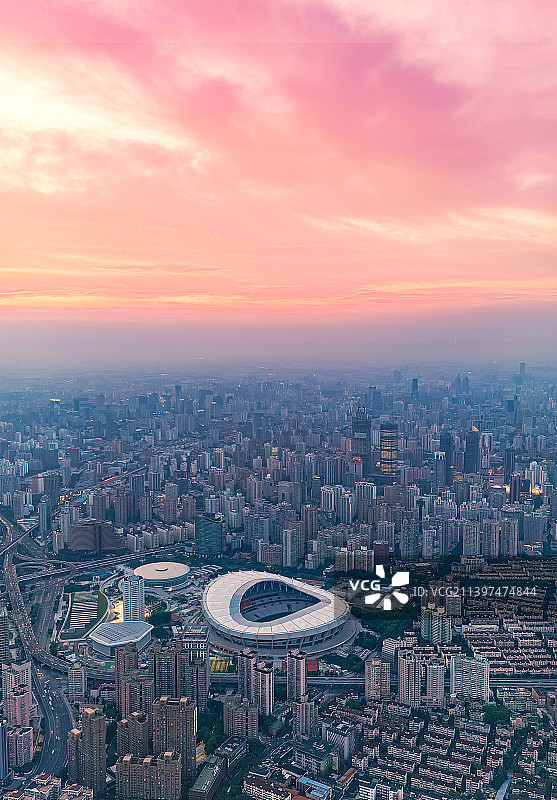 航拍上海 | 上海体育场图片素材