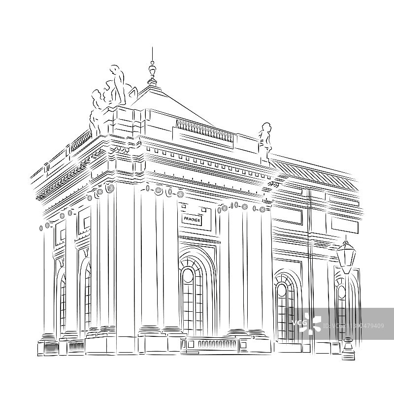 美丽的欧洲城市历史中心，日内瓦图片素材