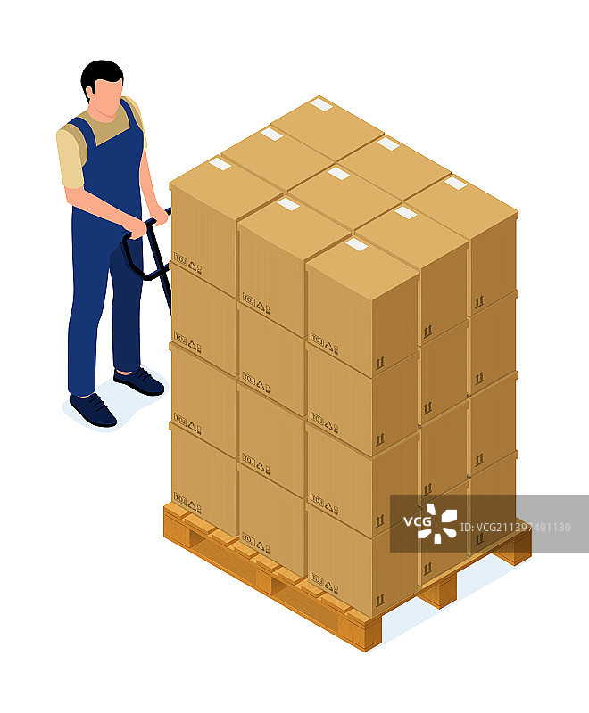 2.5D快递组合图片素材