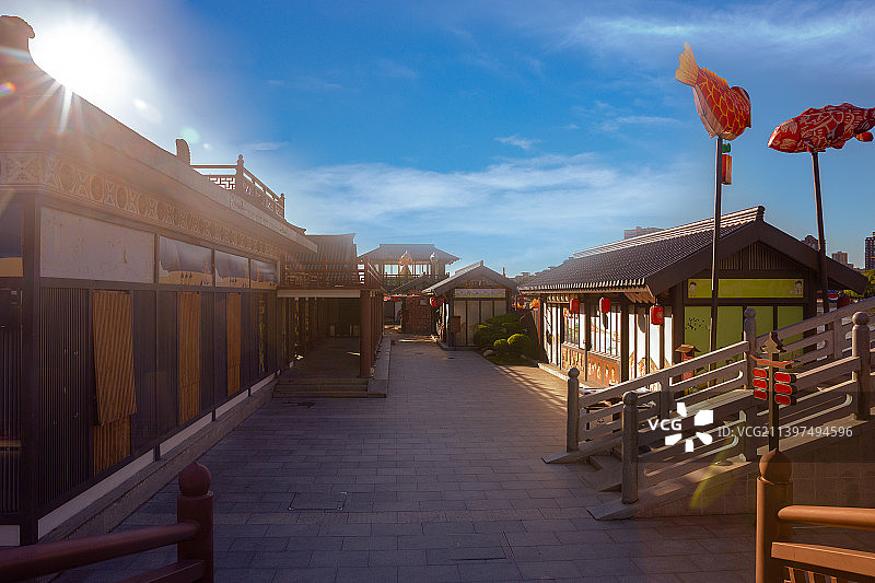 西安大唐芙蓉园全景图    芙蓉园风光图片素材