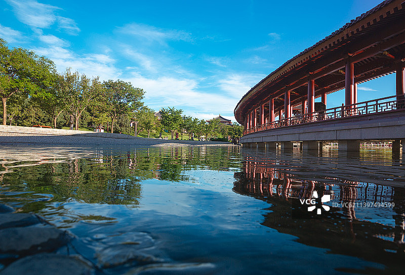西安大唐芙蓉园全景图    芙蓉园风光图片素材