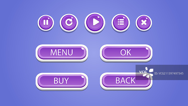 游戏UI按钮合集图片素材